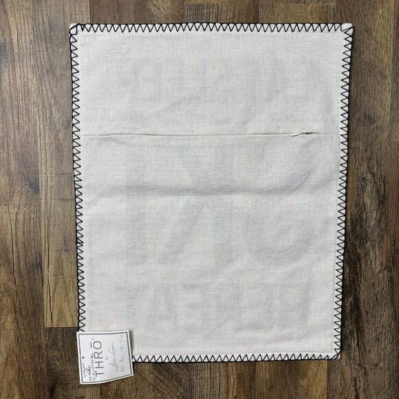 Thro Marlo Lorenz Eat Sleep Ski Repeat Throw Pillow Cover 14x18 NEW w TAGS - Picture 3 of 5